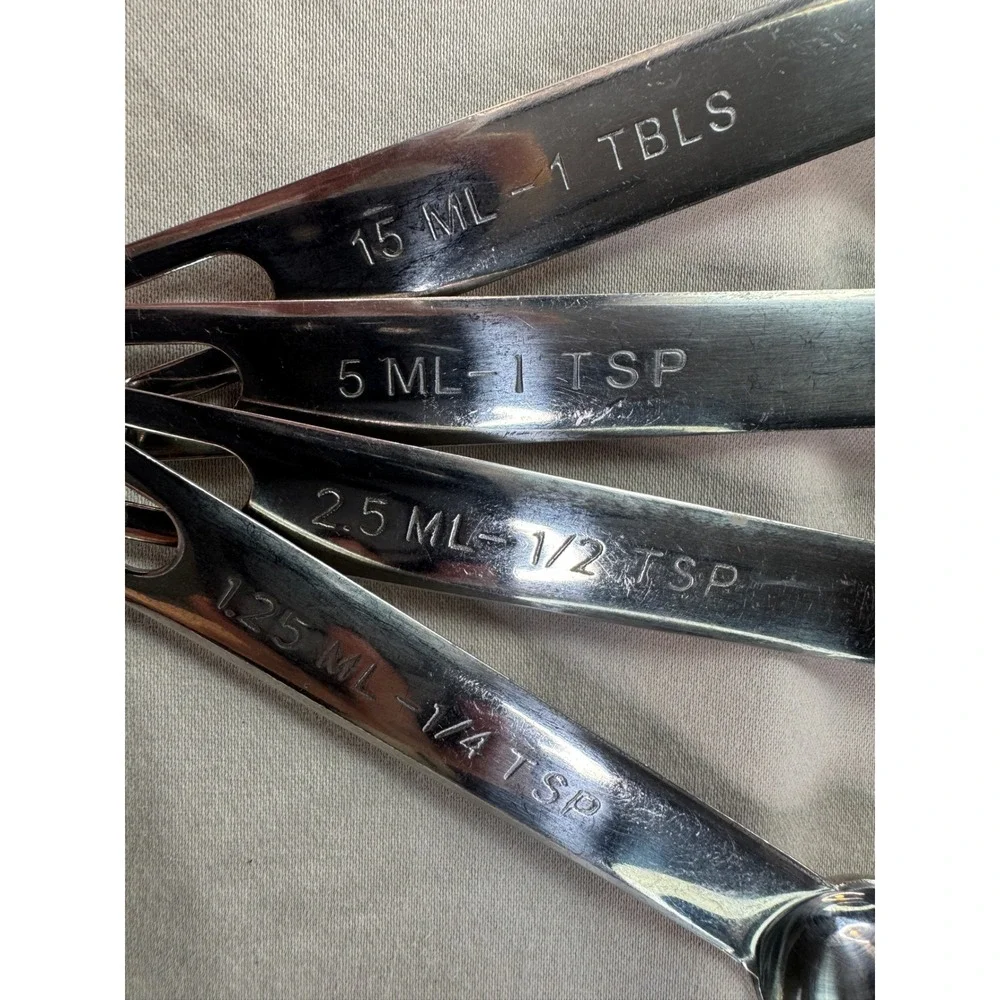 4 Pc Farberware Professional Stainless Steel Measuring Spoons Rostfrei Acier Oni
